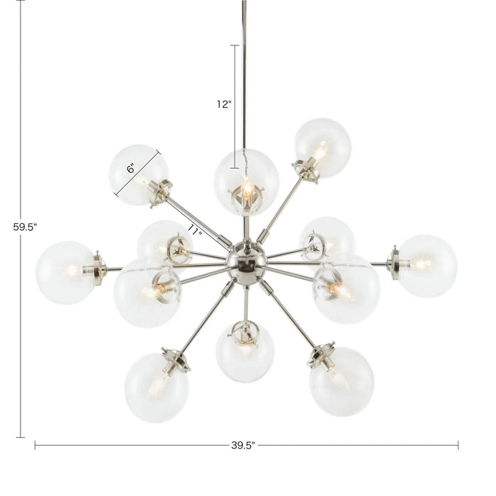 Paige 12-Light Chandelier with Oversized Globe Bulbs Default -DTYStore