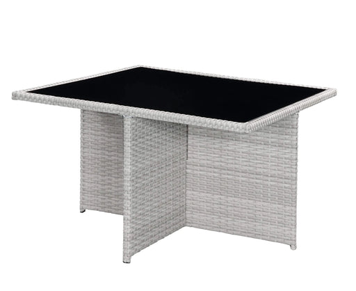 Paitalyi 9PCs Blue Fabric & Wicker Bistro Set Default -DTYStore