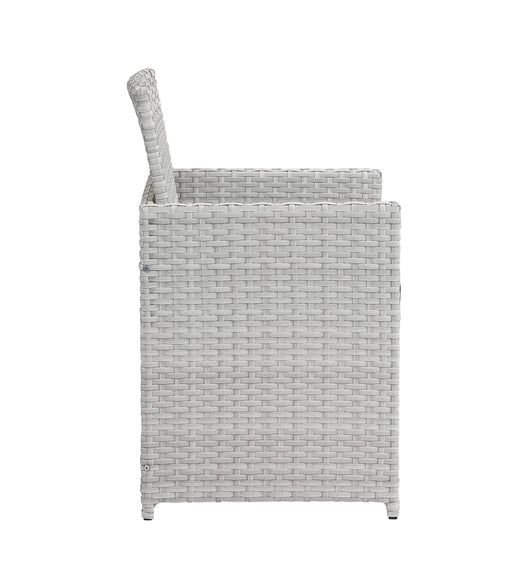 Paitalyi 9PCs Blue Fabric & Wicker Bistro Set Default -DTYStore