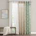 Palm Leaf Burnout Window Sheer Sage Green 50x95' Default -DTYStore