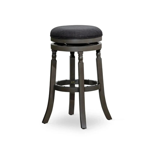 Palmer Lake Swivel Stool, 24" Counter or 30" Bar Height 30" Bar Height Weathered Gray Charcoal Fabric -DTYStore