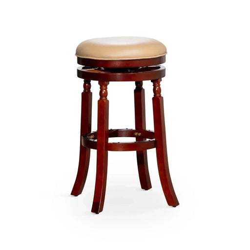 Palmer Lake Swivel Stool, 24" Counter or 30" Bar Height 30" Bar Height Cherry Bone Leather -DTYStore