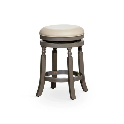 Palmer Lake Swivel Stool, 24" Counter or 30" Bar Height 24" Counter Height Weathered Gray French Gray Leather -DTYStore