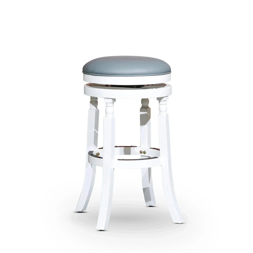 Palmer Lake Swivel Stool, 24" Counter or 30" Bar Height 24" Counter Height White Gray Leather -DTYStore