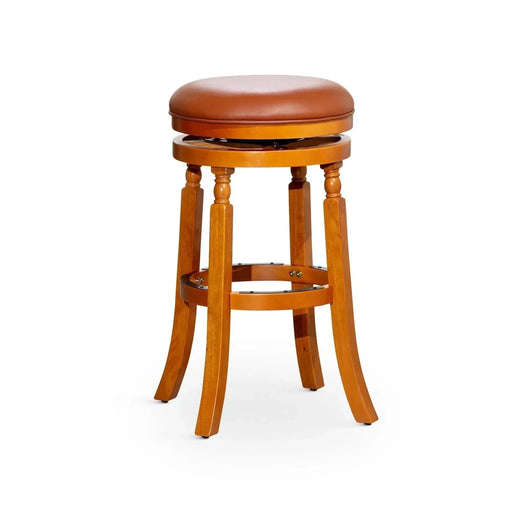 Palmer Lake Swivel Stool, 30” Bar Height or 24” Counter Height 30" Bar Height Natural Saddle Leather -DTYStore