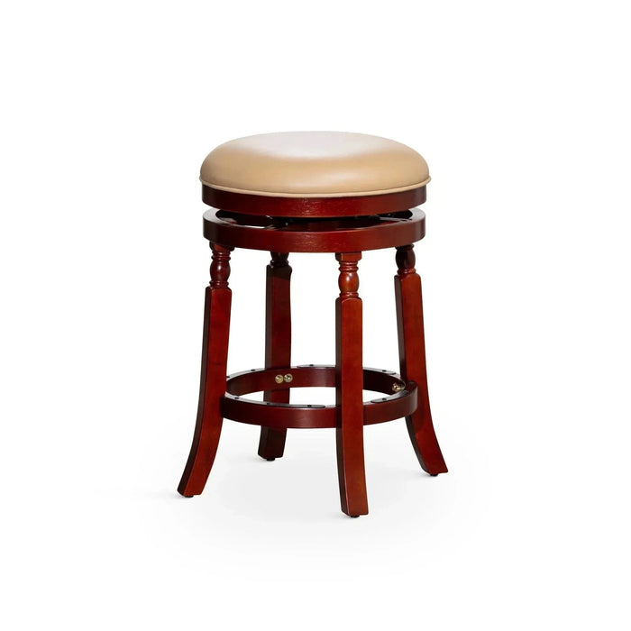 Palmer Lake Swivel Stool, 30” Bar Height or 24” Counter Height 24" Counter Height Cherry Bone Leather -DTYStore