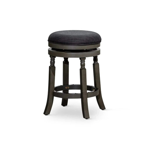 Palmer Lake Swivel Stool, 30” Bar Height or 24” Counter Height 24" Counter Height Weathered Gray Charcoal Fabric -DTYStore