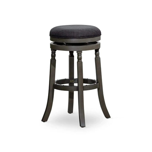 Palmer Lake Swivel Stool, 30” Bar Height or 24” Counter Height 30" Bar Height Weathered Gray Charcoal Fabric -DTYStore