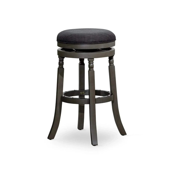 Palmer Lake Swivel Stool, 30” Bar Height or 24” Counter Height 30" Bar Height Weathered Gray Charcoal Fabric -DTYStore