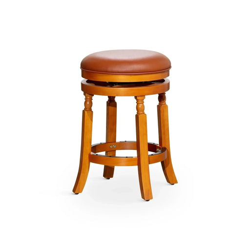 Palmer Lake Swivel Stool, 30” Bar Height or 24” Counter Height 24" Counter Height Natural Saddle Leather -DTYStore