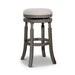 Palmer Lake Swivel Stool, 30” Bar Height or 24” Counter Height 30" Bar Height Weathered Gray Beige Fabric -DTYStore