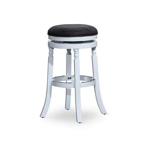 Palmer Lake Swivel Stool, 30” Bar Height or 24” Counter Height 30" Bar Height White Charcoal Fabric -DTYStore