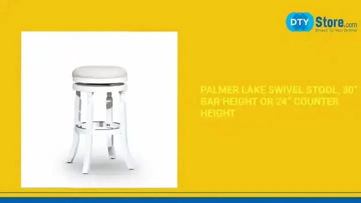 Palmer Lake Swivel Stool, 30” Bar Height or 24” Counter Height -DTYStore