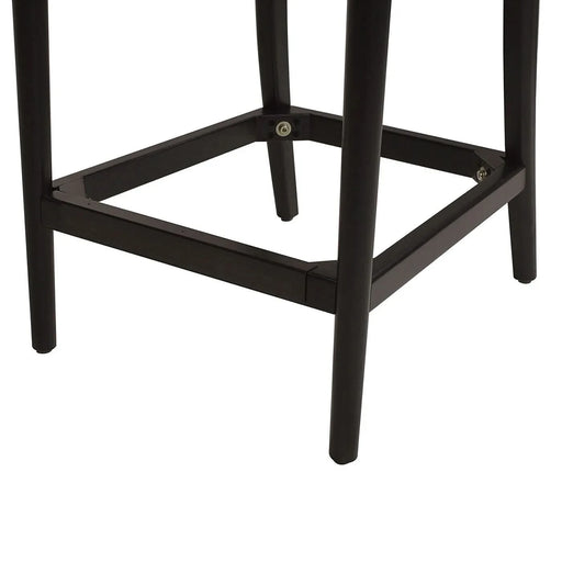 Panama 26.5' Curved Back Cane Rattan Counter Stool, Set of 2, Ebony Black Boucle Default -DTYStore