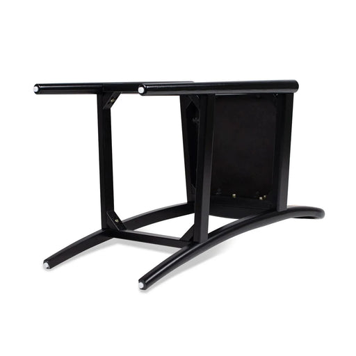 Panama 30.5' Curved Back Cane Rattan Bar Stool, Set of 2, Ebony Black Boucle Default -DTYStore