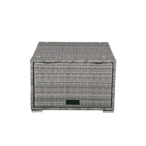 Patio Furniture Set Outdoor Daybed Rattan Sectional with Cushions and Center Table, Beige, Iron & Rattan, Multiple Sizes Default -DTYStore