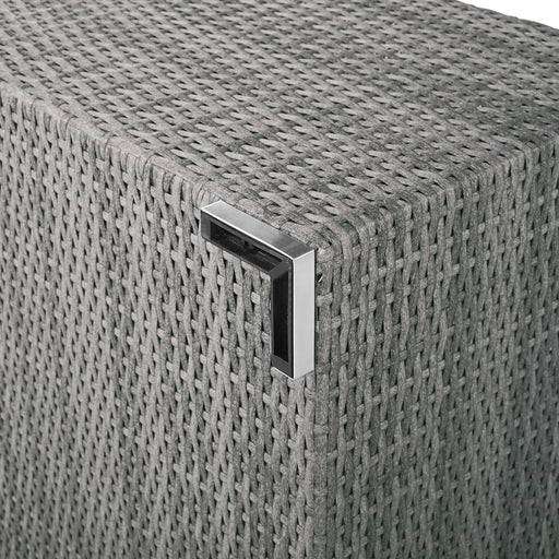 Patio Furniture Set Outdoor Daybed Rattan Sectional with Cushions and Center Table, Beige, Iron & Rattan, Multiple Sizes Default -DTYStore