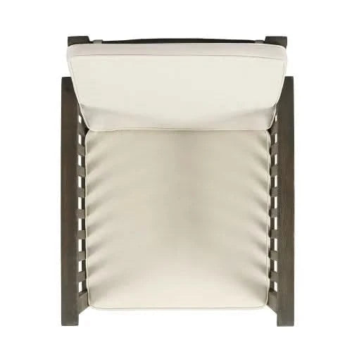 Patio Set Outdoor Acacia Wood Furniture Sets-Modern Club Chair Conversation Sets with Patio Dining Table for Garden, Patio & Deck (Grey Finish+Cream Cushion) Default -DTYStore