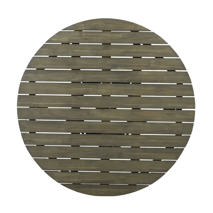 Patio Set Outdoor Acacia Wood Furniture Sets-Modern Club Chair Conversation Sets with Patio Dining Table for Garden, Patio & Deck (Grey Finish+Cream Cushion) Default -DTYStore