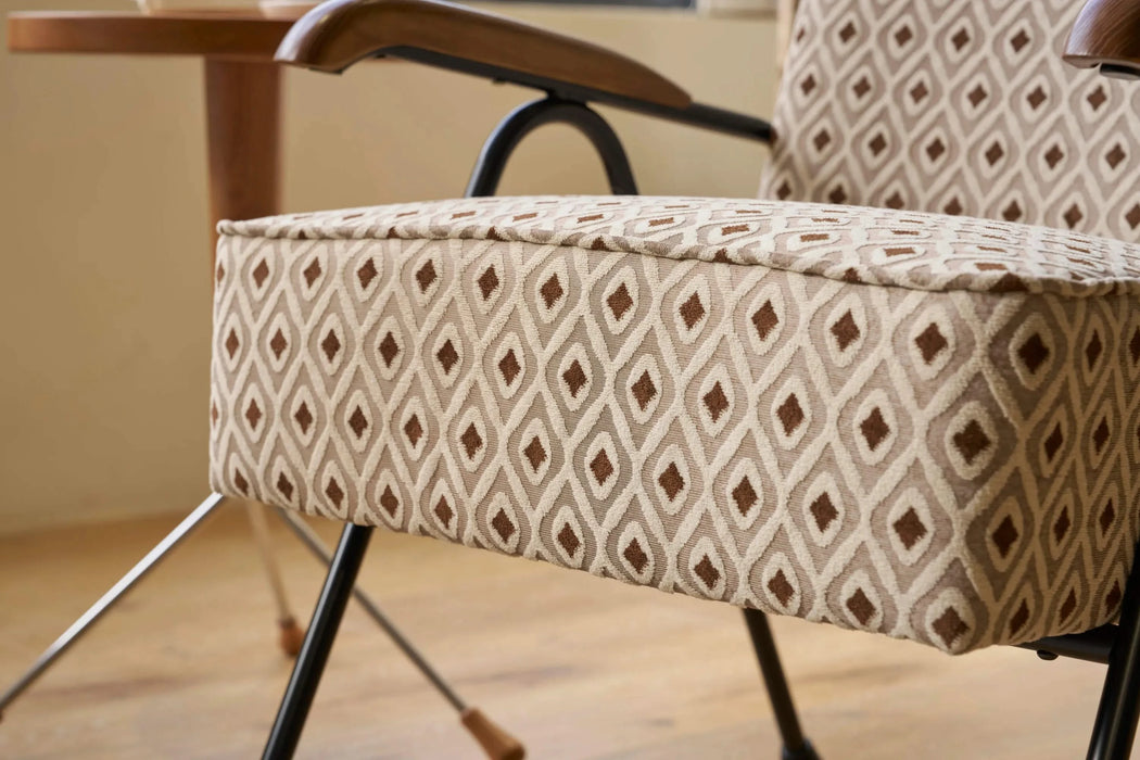 Pattern Colorful Fabric Armchair, Modern Accent Chair High Back, Living Room Chairs with Metal Legs and Soft Padded, Sofa Chairs for Home Office,Bedroom,Dining Room Default -DTYStore