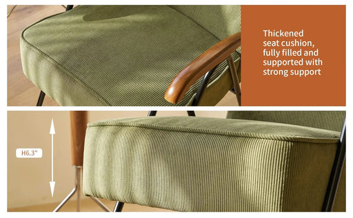 Pattern Colorful Fabric Armchair, Modern Accent Chair High Back, Living Room Chairs with Metal Legs and Soft Padded, Sofa Chairs for Home Office,Bedroom,Dining Room Default -DTYStore