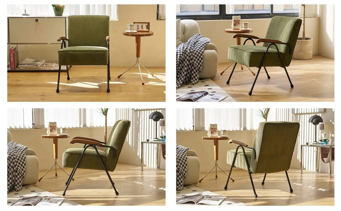 Pattern Colorful Fabric Armchair, Modern Accent Chair High Back, Living Room Chairs with Metal Legs and Soft Padded, Sofa Chairs for Home Office,Bedroom,Dining Room Default -DTYStore