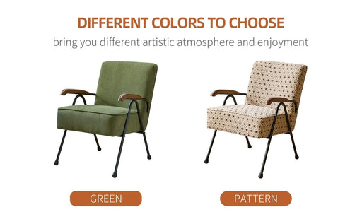 Pattern Colorful Fabric Armchair, Modern Accent Chair High Back, Living Room Chairs with Metal Legs and Soft Padded, Sofa Chairs for Home Office,Bedroom,Dining Room Default -DTYStore