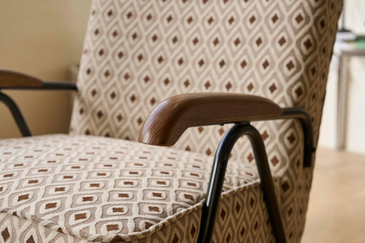 Pattern Colorful Fabric Armchair, Modern Accent Chair High Back, Living Room Chairs with Metal Legs and Soft Padded, Sofa Chairs for Home Office,Bedroom,Dining Room Default -DTYStore