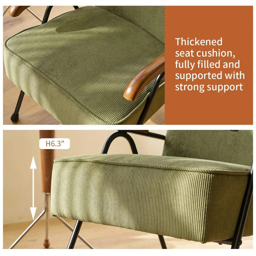 Pattern Colorful Fabric Armchair, Modern Accent Chair High Back, Living Room Chairs with Metal Legs and Soft Padded, Sofa Chairs for Home Office,Bedroom,Dining Room Default -DTYStore