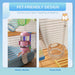 PawHut 18' 5 Tier Hamster Cage with Tubes and Tunnels, Small Animal Cage with Portable Carry Handle, Gerbil Cage with Water Bottle, Food Dish, Exercise Wheel, Light Blue- DTY Store