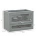 PawHut 2-Level Hamster Cage Mice and Rat House, Small Animal Habitat for Guinea Pigs, Chinchillas with Openable Top, Front Door, Shelf and Ladder, Gray - DTY Store