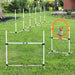 PawHut 3PC Dog Agility Equipment Set, Obstacle Course Exercise for Dog Include Adjustable Hurdle, Hoop, Weave Poles and Carry Bag - DTY Store