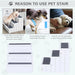 PawHut 3 Step Wooden Carpeted Non Slip Pet Stairs Ramp for Cats and Small Dogs - White - DTY Store