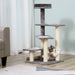 PawHut 40' 5-Level Revolving Stair Cat Tree Scratcher Climbing Activity Tower with Play Center and Resting Perch, Grey- DTY Store