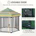 PawHut 48' x 41' Heavy-Duty Metal Dog Playpen, Outdoor Pet Cage Kennel, Puppy Exercise Fence Barrier with Weather-Resistant Polyester Roof, Locking Door, & Metal Frame - DTY Store