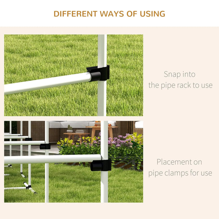 PawHut 6 Piece Dog Agility Training Equipment for Dog Agility Course with Adjustable Height Jump Bars, Included Carry Bag, & Displacing Top Bar, White Default -DTYStore