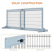 PawHut 72' W x 27.25' H Extra Wide Freestanding Pet Gate with Adjustable Length Dog, Cat, Barrier for House, Doorway, Hallway, Blue-grey - DTY Store