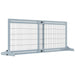 PawHut 72' W x 27.25' H Extra Wide Freestanding Pet Gate with Adjustable Length Dog, Cat, Barrier for House, Doorway, Hallway, Blue-grey- DTY Store