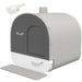 PawHut Cat Litter Box with Lid, Covered Litter Box for Indoor Cats with Tray, Scoop, Filter, 17' x 17' x 18.5', Light Gray - DTY Store