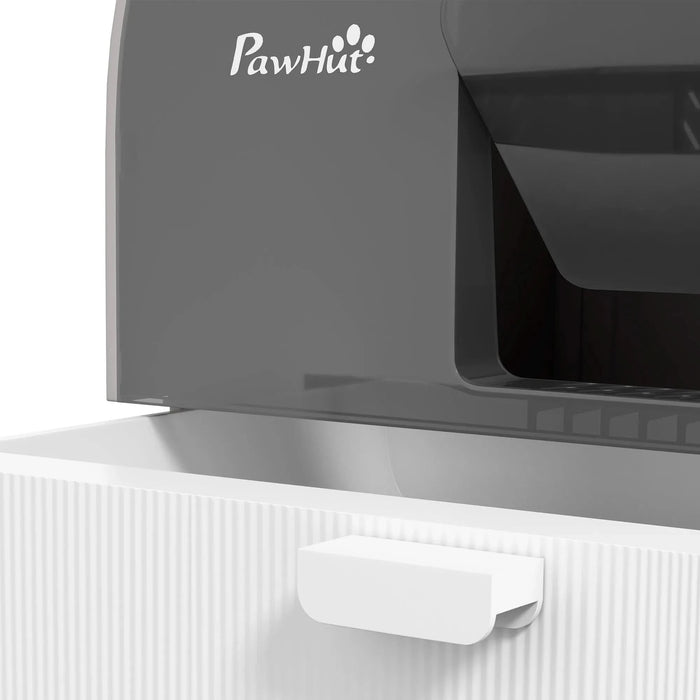 PawHut Cat Litter Box with Lid, Covered Litter Box for Indoor Cats with Tray, Scoop, Filter, 17' x 17' x 18.5', Light Gray- DTY Store