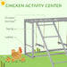 PawHut Chicken Activity Play with Swing Set for 3-4 Birds, Wooden Chicken Coop Accessory with Multiple Chicken Perches & Hen Ladder Gray - DTY Store