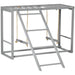 PawHut Chicken Activity Play with Swing Set for 3-4 Birds, Wooden Chicken Coop Accessory with Multiple Chicken Perches & Hen Ladder Gray- DTY Store