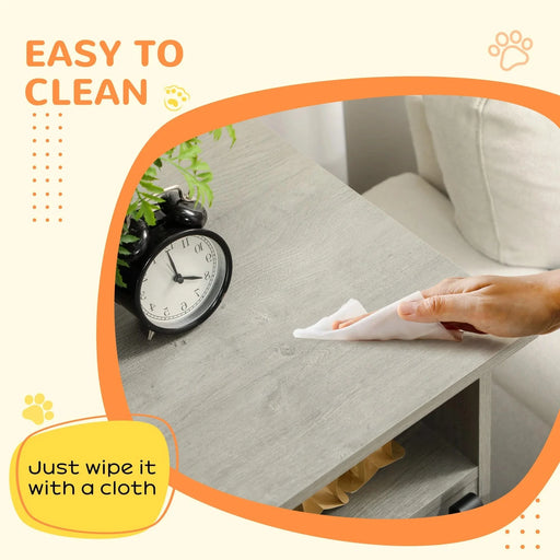 PawHut Dog Crate Furniture for Large Dogs or Double Dog Kennel for Small Dogs with Shelves, Sliding Doors, 47' x 23.5' x 35', Gray Default -DTYStore