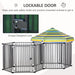 PawHut Dog Playpen with Door & Removable Cover for Small & Most Medium Sized Dogs Indoor & Outdoor Use, 47' H Default -DTYStore