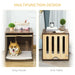 PawHut Furniture Style Dog Crate End Table with Removable Door Panel, Dog Crate Bed with Foam Cushion, Safety Lock, Indoor Use, for Small & Medium Dogs, Brown - DTY Store