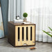 PawHut Furniture Style Dog Crate End Table with Removable Door Panel, Dog Crate Bed with Foam Cushion, Safety Lock, Indoor Use, for Small & Medium Dogs, Brown - DTY Store