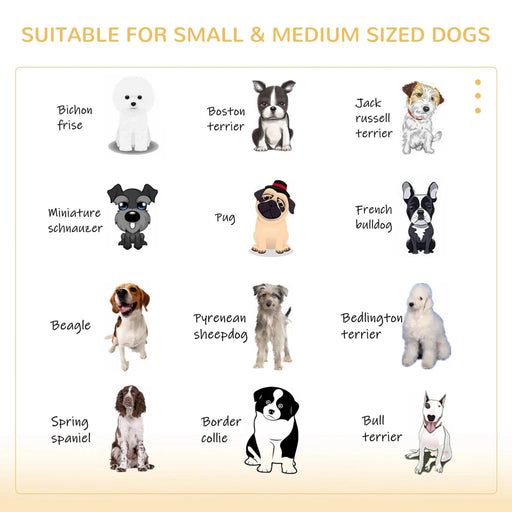 PawHut Furniture Style Dog Crate End Table with Removable Door Panel, Dog Crate Bed with Foam Cushion, Safety Lock, Indoor Use, for Small & Medium Dogs, Brown Default -DTYStore