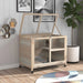 PawHut Indoor Rabbit Hutch with Wheels, Desk and Side Table Sized, Waterproof Wood Rabbit Cage, Natural- DTY Store