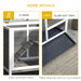 PawHut Indoor Rabbit Hutch with Wheels, Desk and Side Table Sized, Wood Rabbit Cage, Waterproof Small Rabbit Cage, Gray - DTY Store