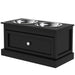 PawHut Large Elevated Dog Bowls with Storage Drawer Containing 11L Capacity, Raised Dog Bowl Stand Pet Food Bowl Dog Feeding Station, Black - DTY Store